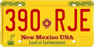 NM license plate 390RJE