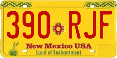 NM license plate 390RJF