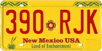 NM license plate 390RJK