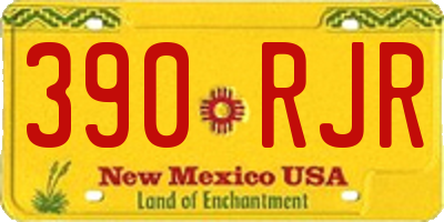 NM license plate 390RJR