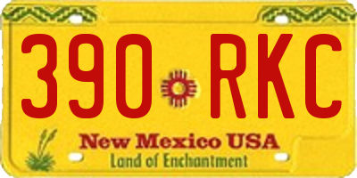 NM license plate 390RKC