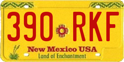 NM license plate 390RKF