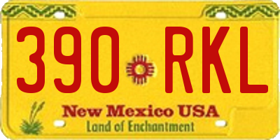 NM license plate 390RKL