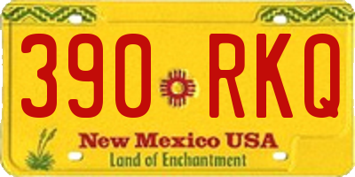 NM license plate 390RKQ
