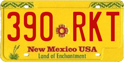 NM license plate 390RKT