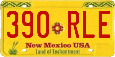 NM license plate 390RLE