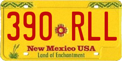 NM license plate 390RLL
