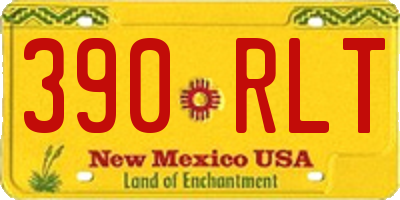 NM license plate 390RLT