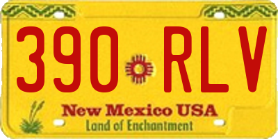 NM license plate 390RLV