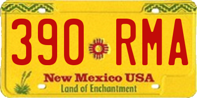 NM license plate 390RMA
