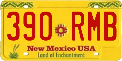 NM license plate 390RMB