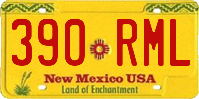 NM license plate 390RML