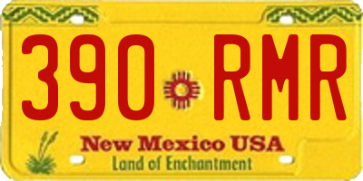 NM license plate 390RMR