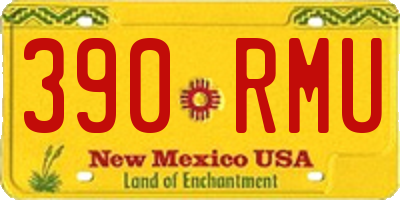 NM license plate 390RMU
