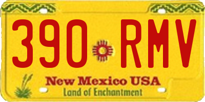 NM license plate 390RMV