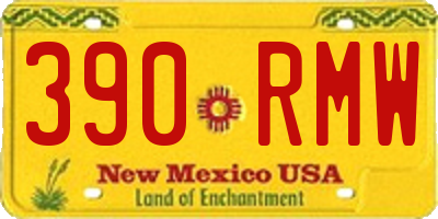 NM license plate 390RMW