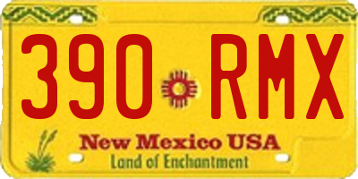 NM license plate 390RMX