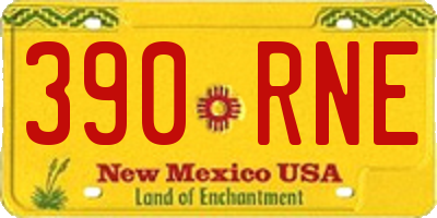 NM license plate 390RNE
