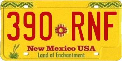 NM license plate 390RNF