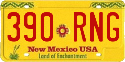 NM license plate 390RNG