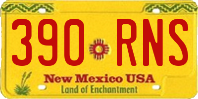 NM license plate 390RNS