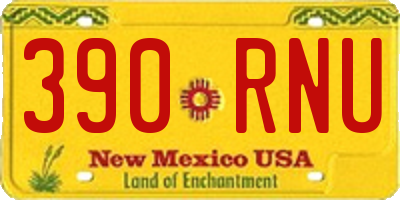 NM license plate 390RNU