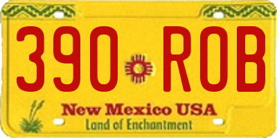 NM license plate 390ROB