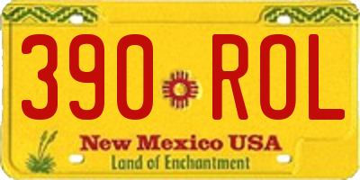 NM license plate 390ROL