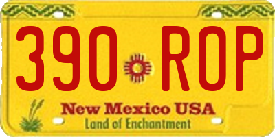 NM license plate 390ROP