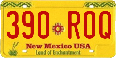 NM license plate 390ROQ
