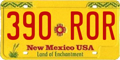 NM license plate 390ROR