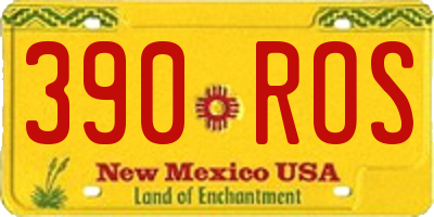 NM license plate 390ROS