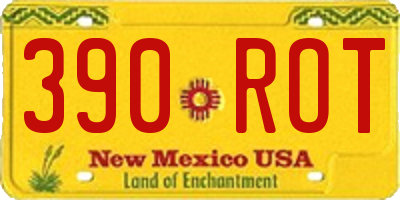 NM license plate 390ROT