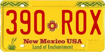 NM license plate 390ROX