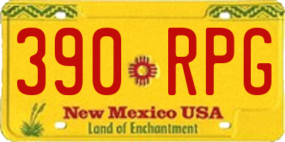 NM license plate 390RPG