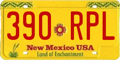 NM license plate 390RPL