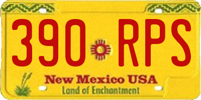 NM license plate 390RPS