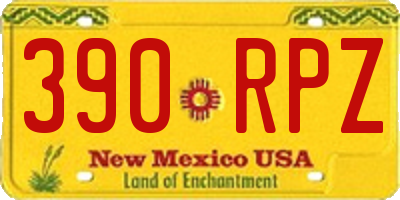 NM license plate 390RPZ
