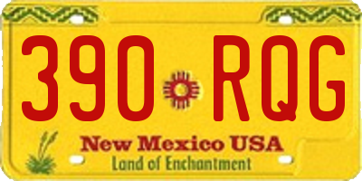 NM license plate 390RQG
