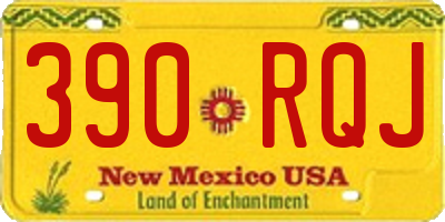 NM license plate 390RQJ
