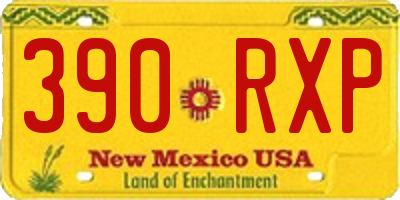 NM license plate 390RXP