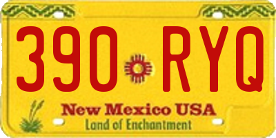 NM license plate 390RYQ