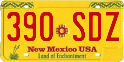 NM license plate 390SDZ