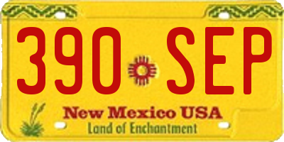 NM license plate 390SEP