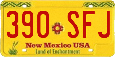 NM license plate 390SFJ