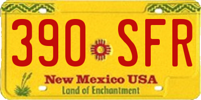NM license plate 390SFR