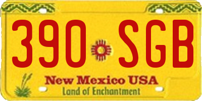 NM license plate 390SGB