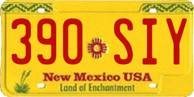 NM license plate 390SIY