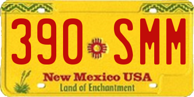 NM license plate 390SMM