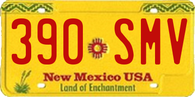 NM license plate 390SMV